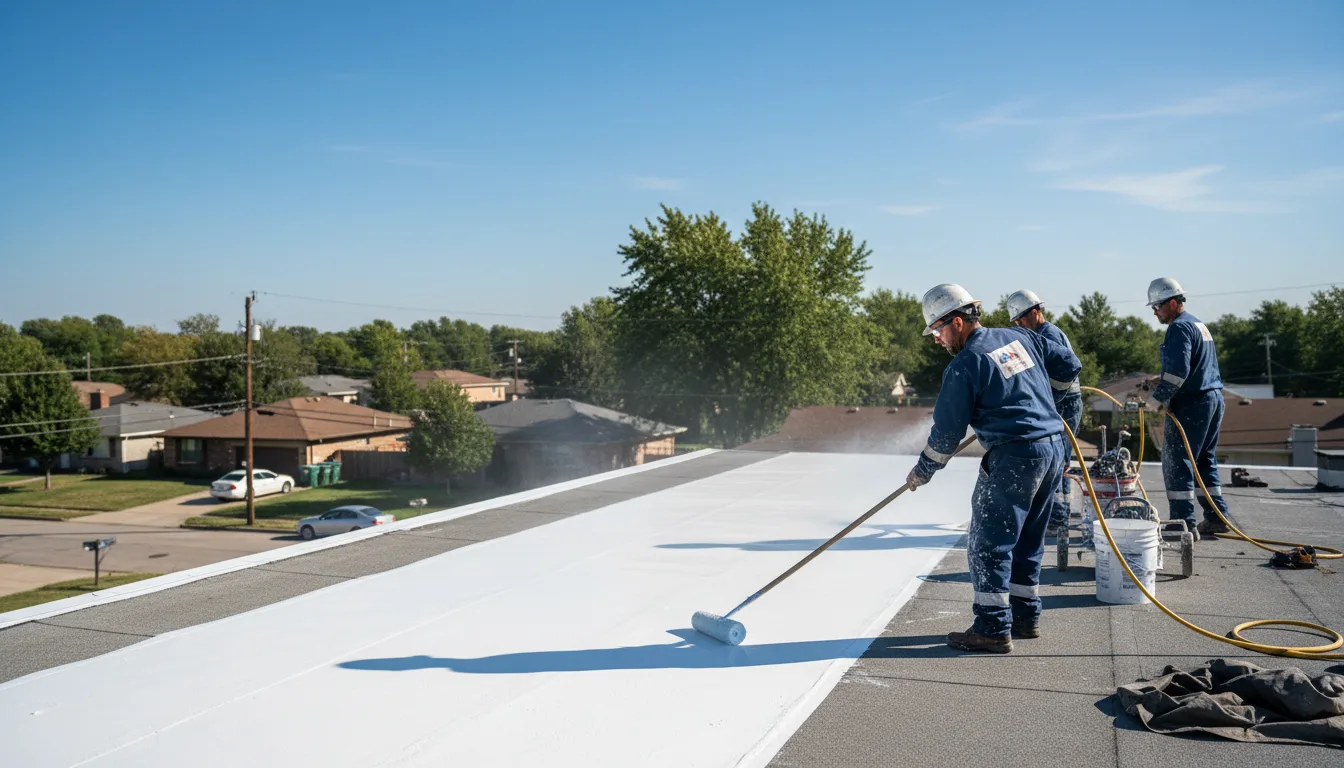 Commercial roof coating in Meridale, NY near me